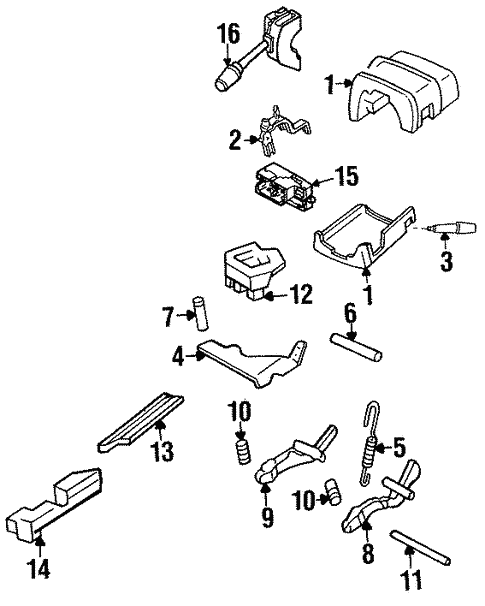 Shroud, Switches & Levers for 1995 Nissan Quest #0