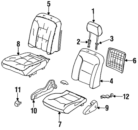 OEM Honda 81143-SM4-J01ZN - Headrest Guide OEM Honda 81143-SM4-J01ZN - Headrest Guide