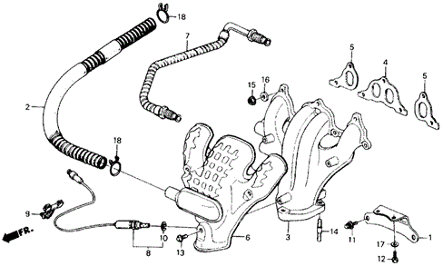 ENGINE/EXHAUST MANIFOLD for 1988 Honda ACCORD COUPE #1