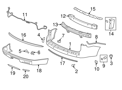 Acadia BUMPER & COMPONENTS - REAR
