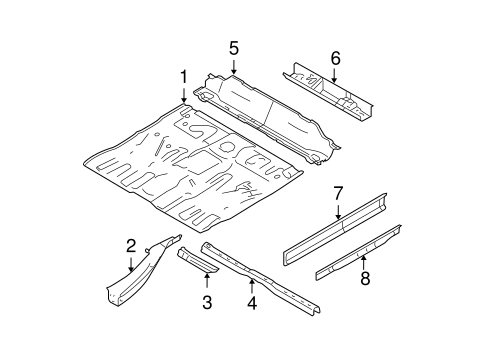 Body/Floor & Rails for 2008 Ford Escape #1