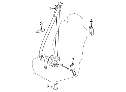 ELECTRICAL/FRONT SEAT BELTS for 2010 Toyota Tundra #4