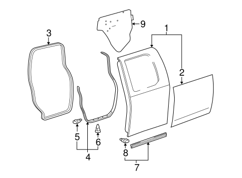 BODY/DOOR & COMPONENTS for 2006 Toyota Tundra #4
