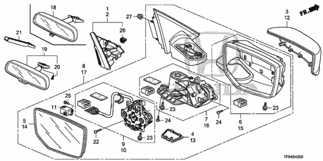 Mirror (1) for 2011 Honda Accord Crosstour #0