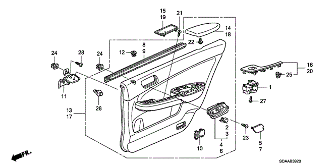 Interior/Bumper/Rear Door Lining for 2007 Honda ACCORD SEDAN #1