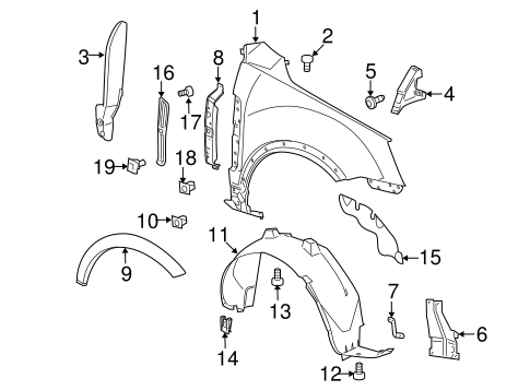 Vue EXTERIOR TRIM - FENDER