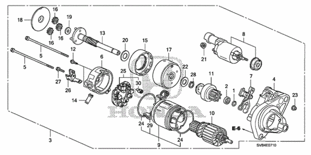 Starter Motor (Denso) (1.8L) for 2011 Honda Civic #1