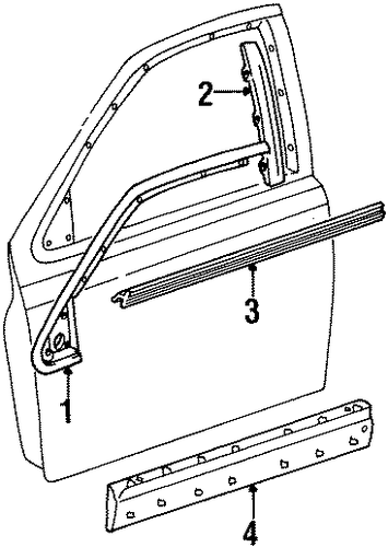 Continental EXTERIOR TRIM - FRONT DOOR