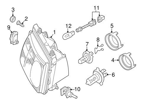 Headlamp Components for 2000 Volkswagen Passat #0