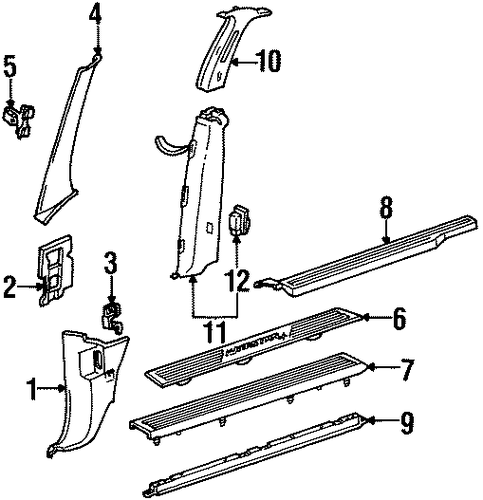 Windstar INTERIOR TRIM - PILLARS 2