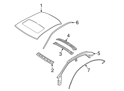 Body/Roof & Components for 2005 Ford Five Hundred #1