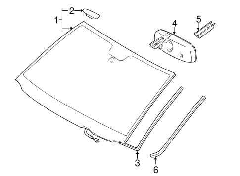 BODY/GLASS - WINDSHIELD for 2015 Toyota Tundra #1