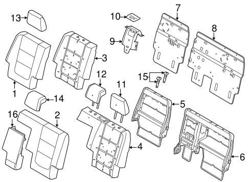 Body/Second Row Seats for 2015 Ford Explorer #2