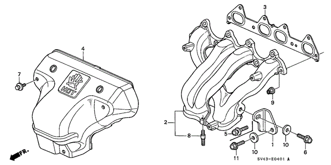 ENGINE/EXHAUST MANIFOLD (2) for 1997 Honda ACCORD SEDAN #1
