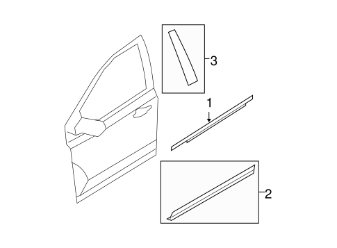 Body/Exterior Trim - Front Door for 2008 Ford Edge #1