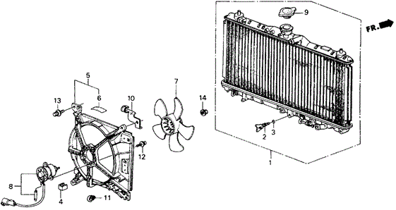 Radiator (Denso) for 1991 Honda Prelude #0