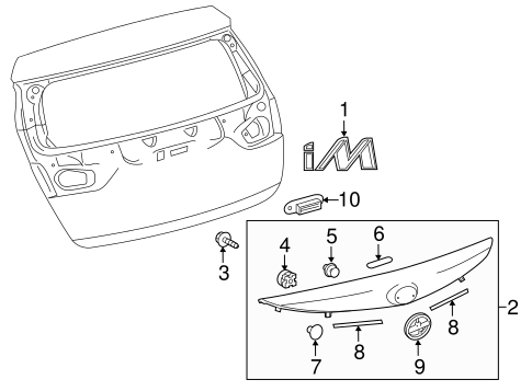 BODY/EXTERIOR TRIM - LIFT GATE for 2016 Scion iM #1