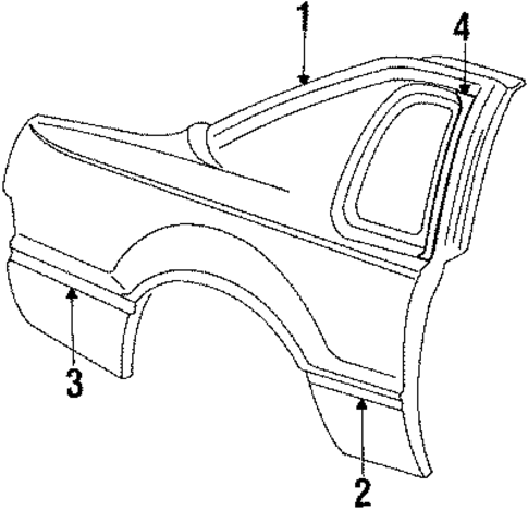 Thunderbird EXTERIOR TRIM - QUARTER PANEL