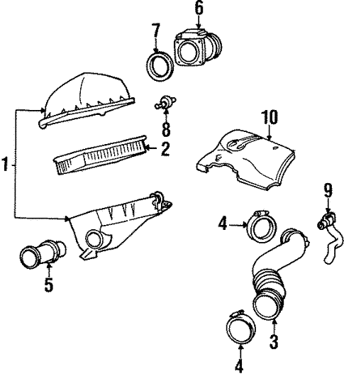 Engine/Air Intake for 2000 Ford Crown Victoria #1