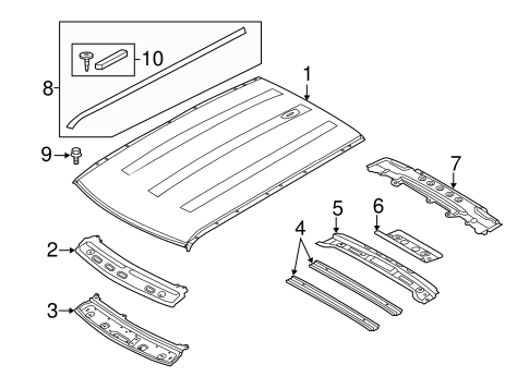 Range Rover EXTERIOR TRIM - ROOF