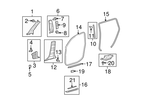 BODY/INTERIOR TRIM - PILLARS for 2011 Toyota Highlander #1