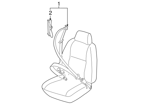 Front Seat Belts for 2001 Subaru Impreza #0