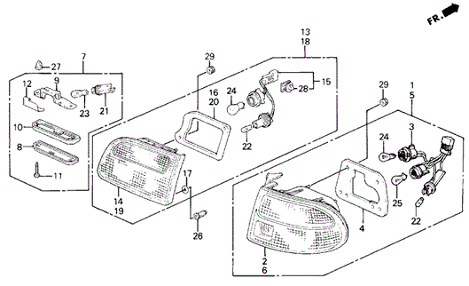 Electrical/Exhaust/Heater/Fuel/Taillight for 1992 Honda CIVIC HATCHBACK #1