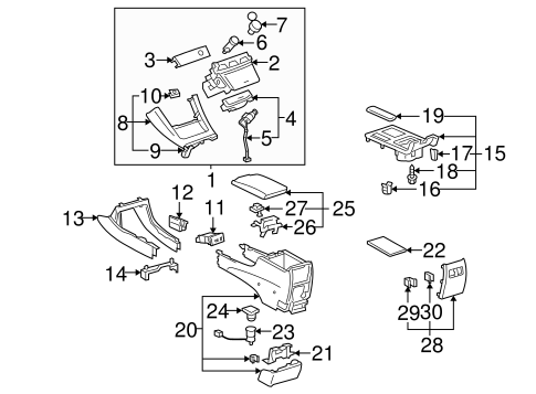 BODY/CENTER CONSOLE for 2005 Toyota Camry #2