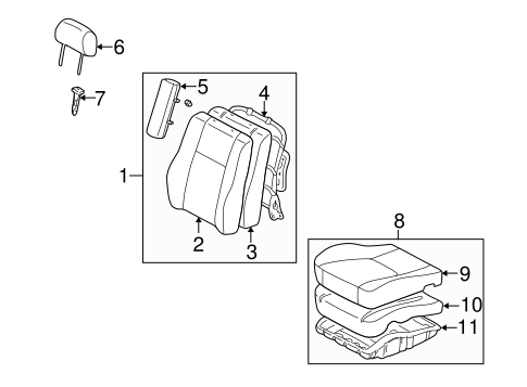 BODY/FRONT SEAT COMPONENTS for 1999 Toyota Corolla #1