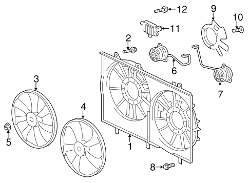 COOLING SYSTEM/COOLING FAN for 2012 Toyota Sienna #1