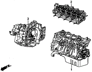ENGINE/ENGINE ASSY. - TRANSMISSION ASSY. for 2000 Honda CIVIC COUPE #1