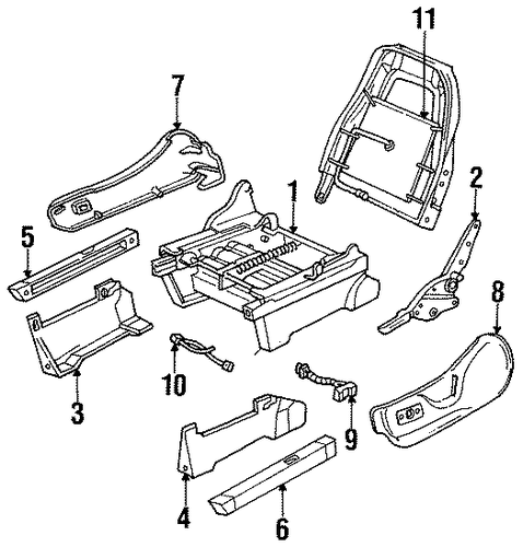Windstar FRONT SEAT COMPONENTS