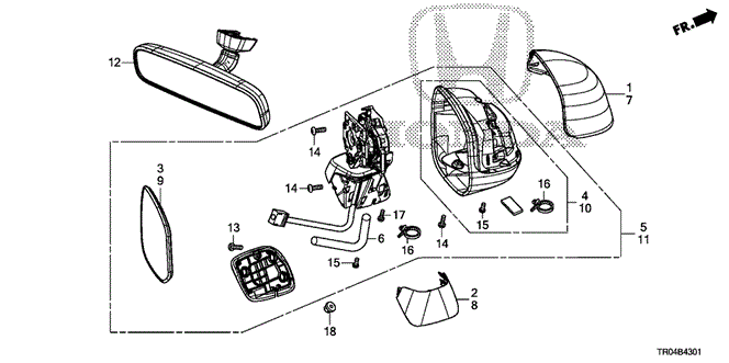 Interior/Bumper/Mirror (2) for 2012 Honda CIVIC SEDAN #1