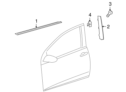 Exterior Trim - Front Door for 2012 Volkswagen GTI #1