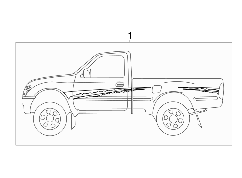 BODY/STRIPE TAPE for 1996 Toyota Tacoma #1
