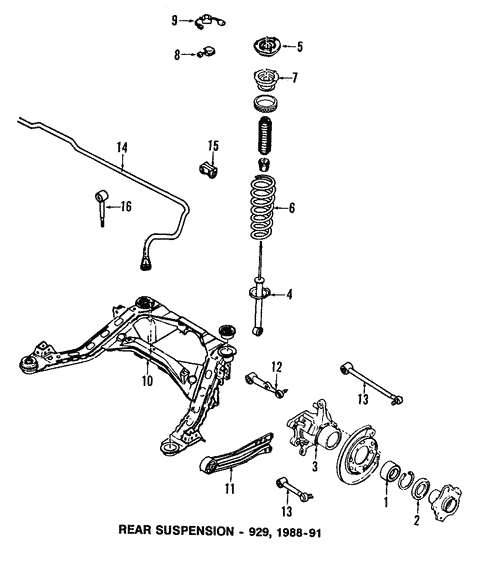 Rear Brakes for 1988 Mazda 929 #1