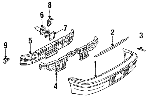 Bumper & Components - Rear for 1992 Saturn SC #0