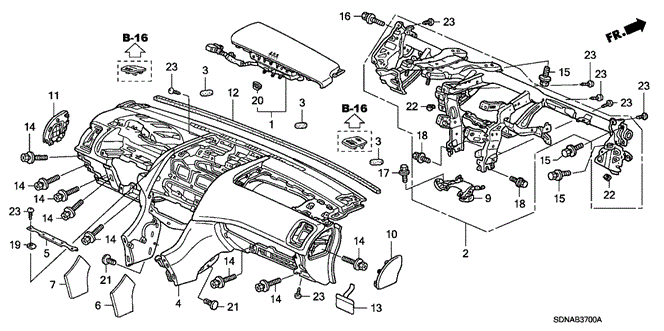 Interior/Bumper/Instrument Panel for 2007 Honda ACCORD COUPE #1