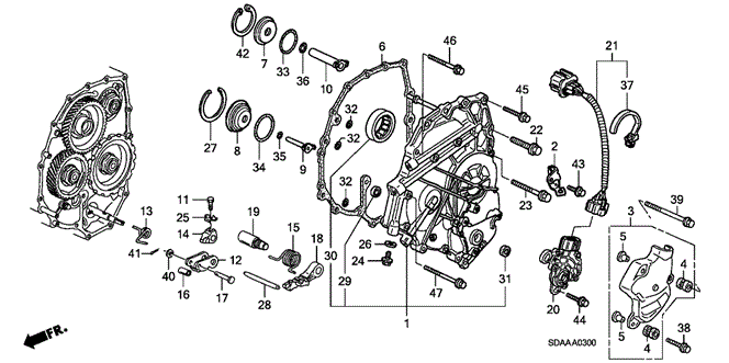TRANSMISSION - AUTOMATIC/AT LEFT SIDE COVER (L4) for 2007 Honda ACCORD SEDAN #1