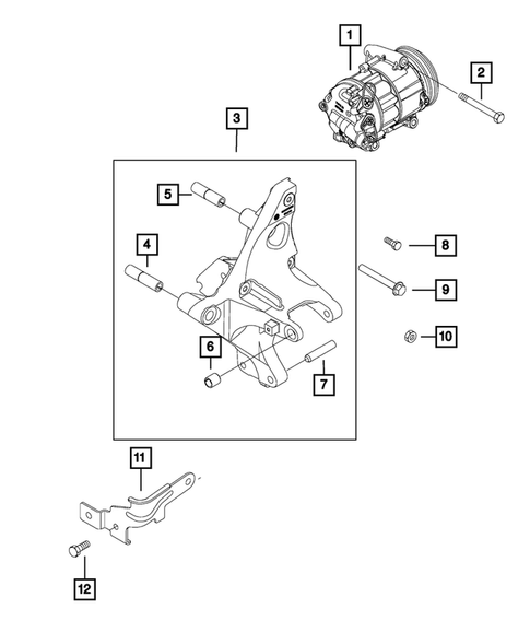 Air Conditioner Compressor and Mounting for 2019 Fiat 124 Spider #1