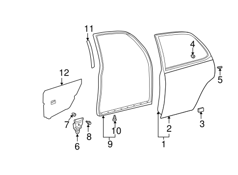 BODY/DOOR & COMPONENTS for 2006 Toyota Camry #3