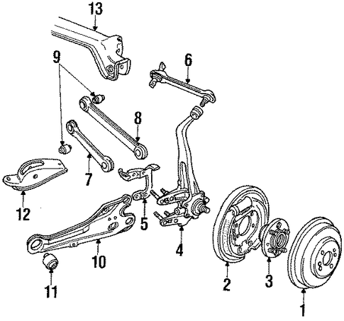 1987 Honda ACCORD SEDAN LX Drum, Rear Brake - (42610SE0010) 1987 Honda ACCORD SEDAN LX Drum, Rear Brake - (42610SE0010)