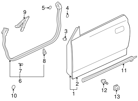 Exterior Trim - Door for 2000 Toyota Celica #0