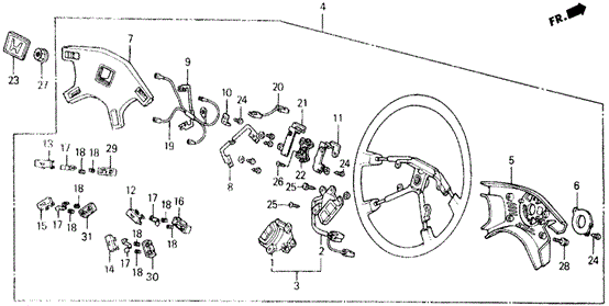 CHASSIS/STEERING WHEEL for 1988 Honda ACCORD COUPE #1