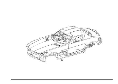 Body Shell for 2012 Mercedes-Benz SLS AMG® #1