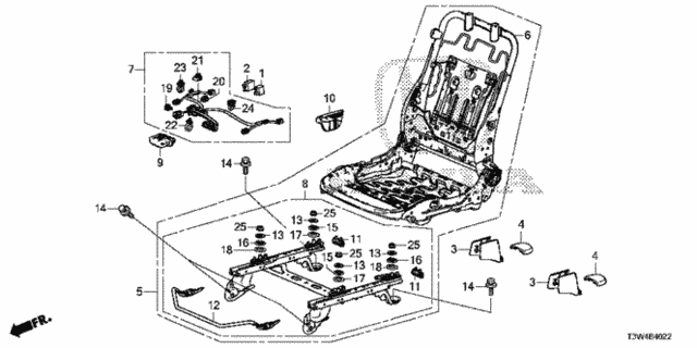 Front Seat Components (R.) (Manual Seat) (Tachi-S) for 2015 Honda Accord #0
