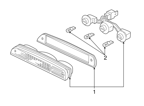 Electrical/High Mount Lamps for 2000 Ford Ranger #1