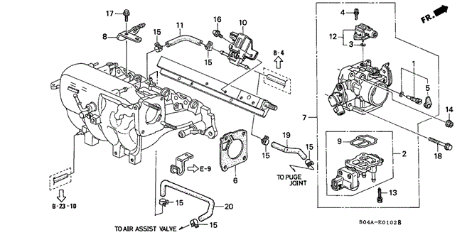 ENGINE/THROTTLE BODY (3) for 1999 Honda CIVIC SEDAN #1