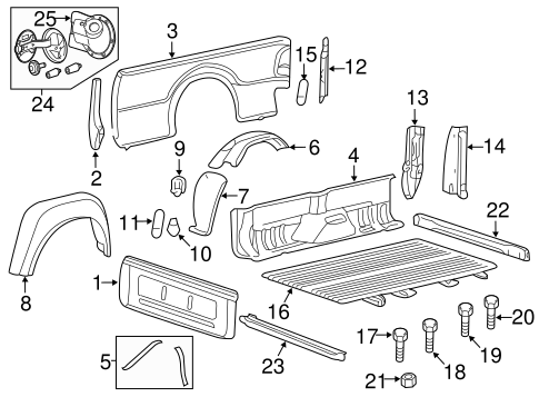 Body/Front & Side Panels for 2004 Ford F-250 Super Duty #1