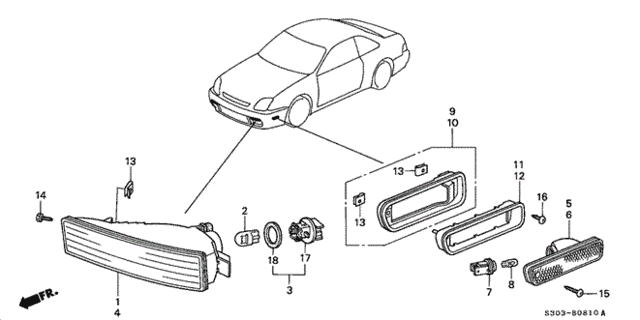 Combination Light for 2001 Honda Prelude #0